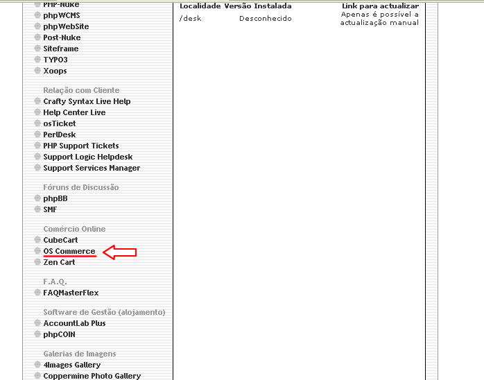 Instalando o Oscommerce na LinkHost