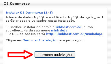 Instalando o Oscommerce na LinkHost